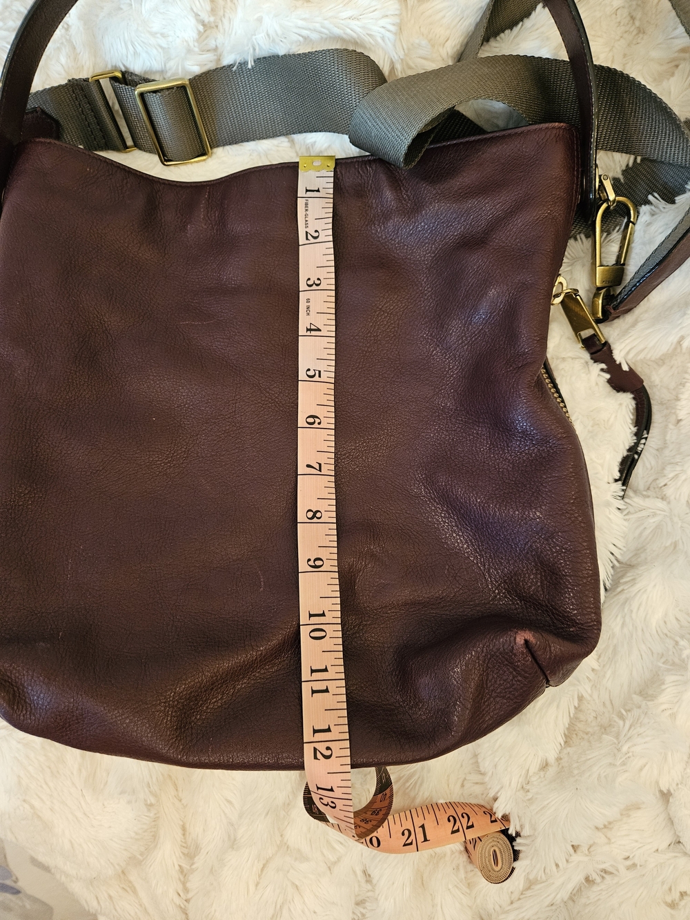 Fossil☆Leather Hobo Bag in Deep Burgundy - Picture 13 of 13